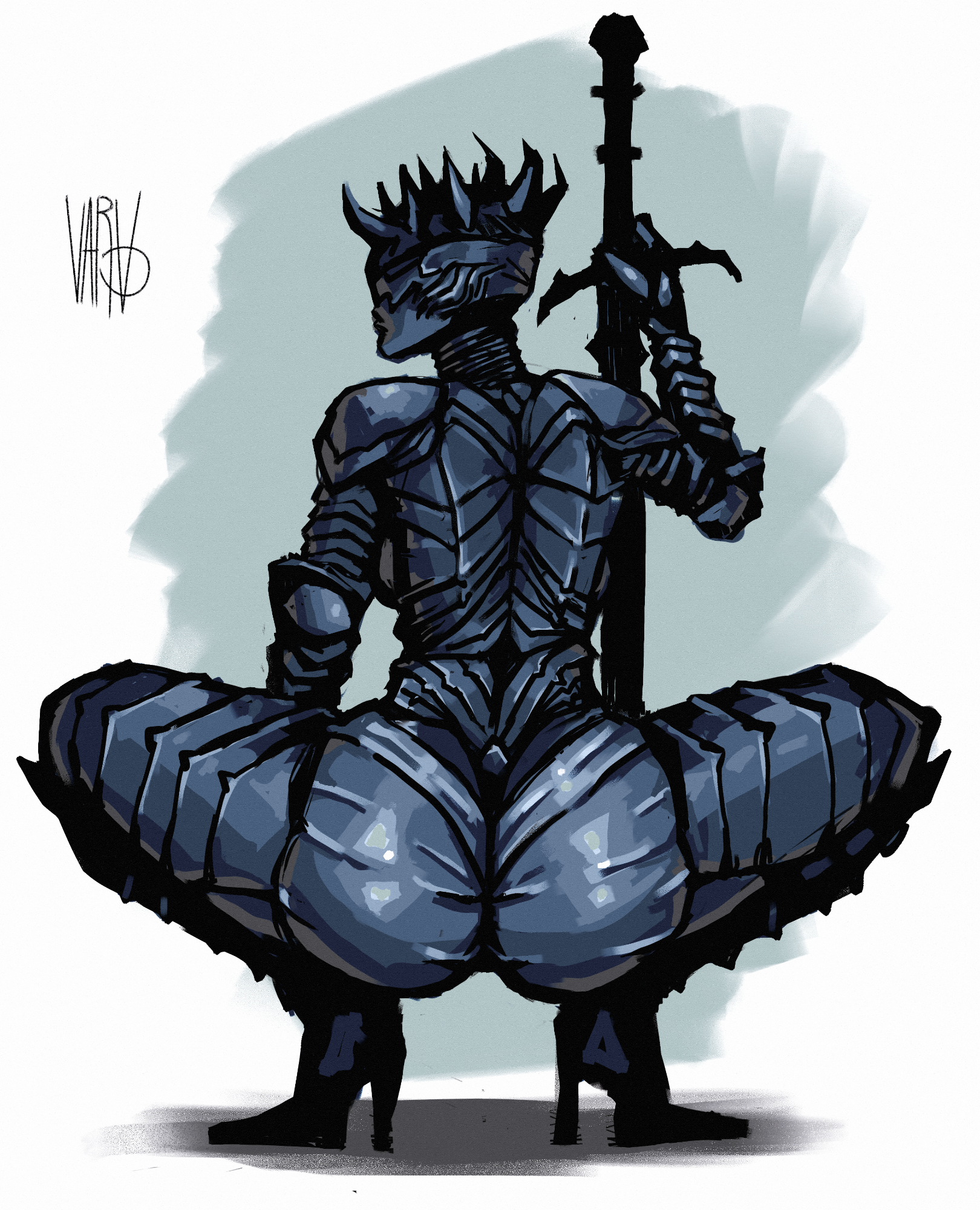 1girls, 2026, alluring, armor, armored body, armored female, ass, ass cleavage, back view, big ass, big butt, butt, color, colored, curvaceous, curvaceous body, curvaceous female, curvaceous figure, curvaceous hips, curvy, curvy body, curvy female, curvy figure, curvy hips, doodle, enticing, female, high heels, hips, huge ass, huge butt, large ass, large butt, massive ass, massive butt, mortal shell, mortal shell 2, pinup, proxima (mortal shell 2), seducing, seductive, seductive look, seductive pose, shiny, shiny armor, shiny ass, shiny butt, squatting, squatting female, squatting pose, squatting position, sword, teasing, teasing viewer, temptation, tempting, tempting viewer, thick, thick ass, thick butt, thick hips, thick thighs, varov art, weapon, wide hips