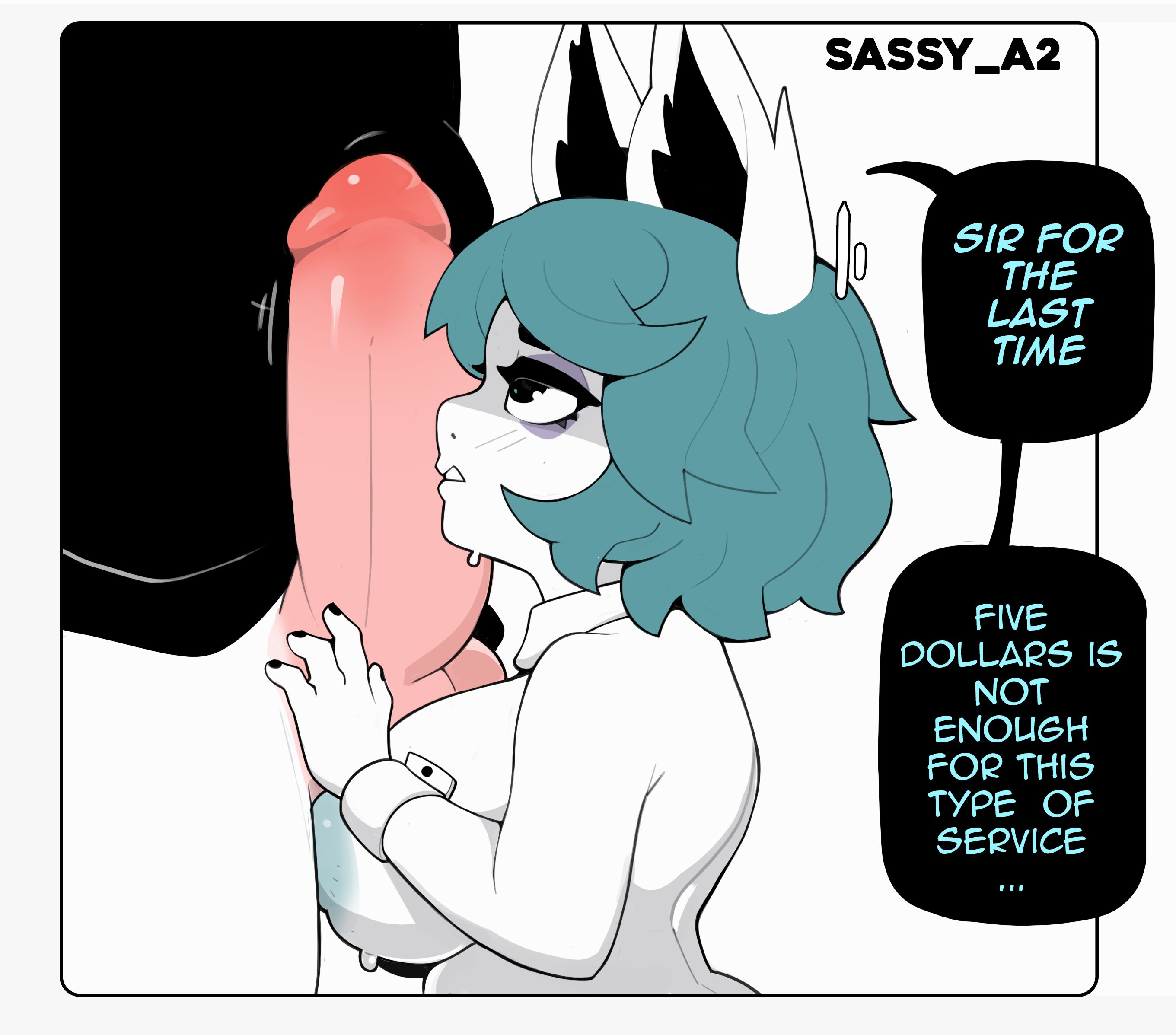 1boy, 1girls, 2026, areolae, big breasts, big penis, black eyes, breasts, cuffs (clothing), detached collar, dialogue, english text, eyelashes, female, female focus, green hair, height difference, hi res, league of legends, light blush, looking up, male, nude, penis, pointy ears, riot games, sassya2, shortstack, size difference, speech bubble, very high resolution, vex (league of legends), wrist cuffs, yordle