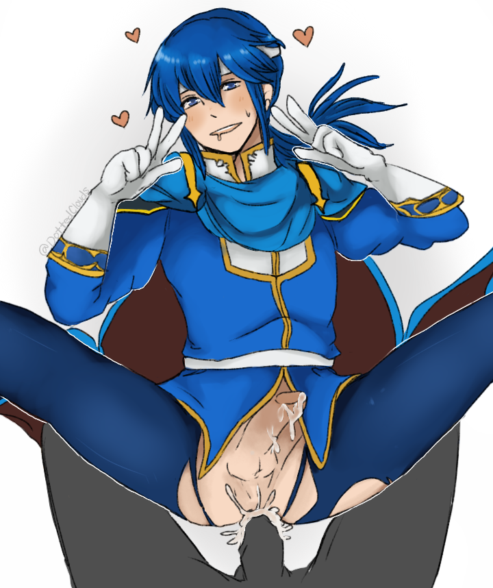 anal artist_request cum_in_ass cum_on_self drooling fire_emblem fire_emblem:_genealogy_of_the_holy_war fully_clothed peace_sign ripped_clothing seliph_(fire_emblem) seliph_baldos_chalphy yaoi