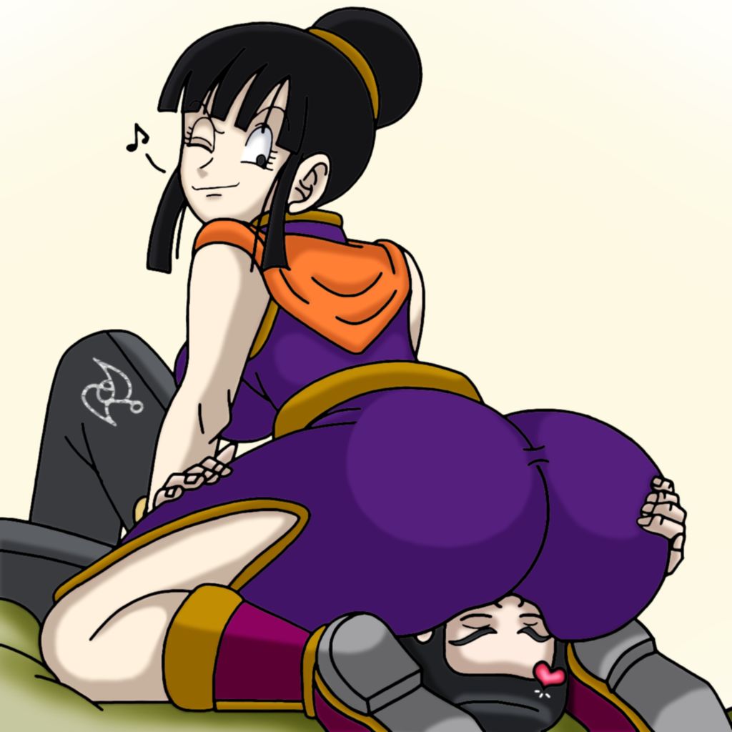 1boy 1boy1girl 1girls 2017 ass ass_focus ass_grab ass_grope ass_worship big_ass big_butt bimbo black_eyes black_hair butt_focus cheating cheating_wife chichi clothed clothes clothing curvy_female curvy_figure dat_ass dragon_ball dragon_ball_z dress facesitting fondle fondling grope groping groping_ass heart hips human looking_at_another looking_back looking_pleasured milf musical_note omarsin purple_dress thick thick_thighs thighs wide_hips wink winking