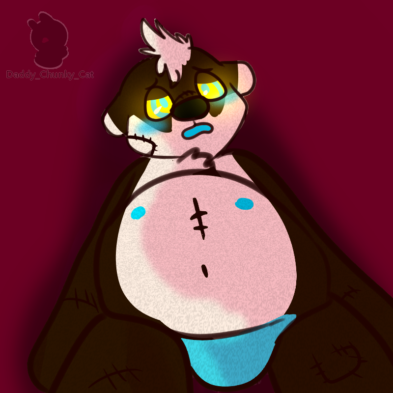 1:1 andromorph animate_inanimate anthro badger black_body black_fur blue_nipples bulge clothing cuntboy daddy_chunky_cat fur hypnosis intersex jack_(daddy_chunky_cat) male mammal mind_control mustelid musteline mustleid mustline nipples open_mouth smeams solo stiches tan_body tan_fur underwear wide_eyed