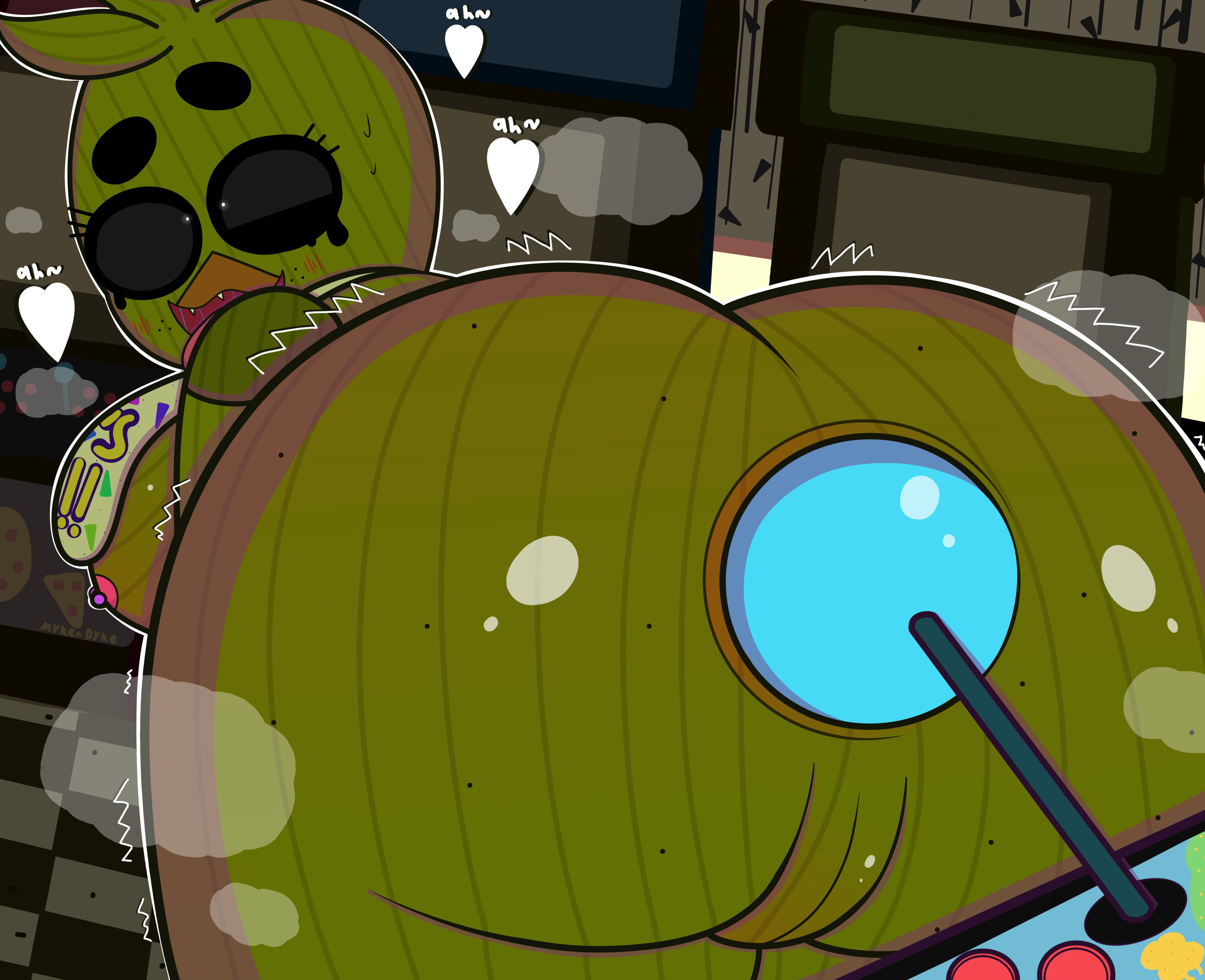 animatronic, arcade machine, ass, big ass, chicken, five nights at freddy's, five nights at freddy's 3, furry, ghost, mykendyke, phantom chica, sex toy, solo