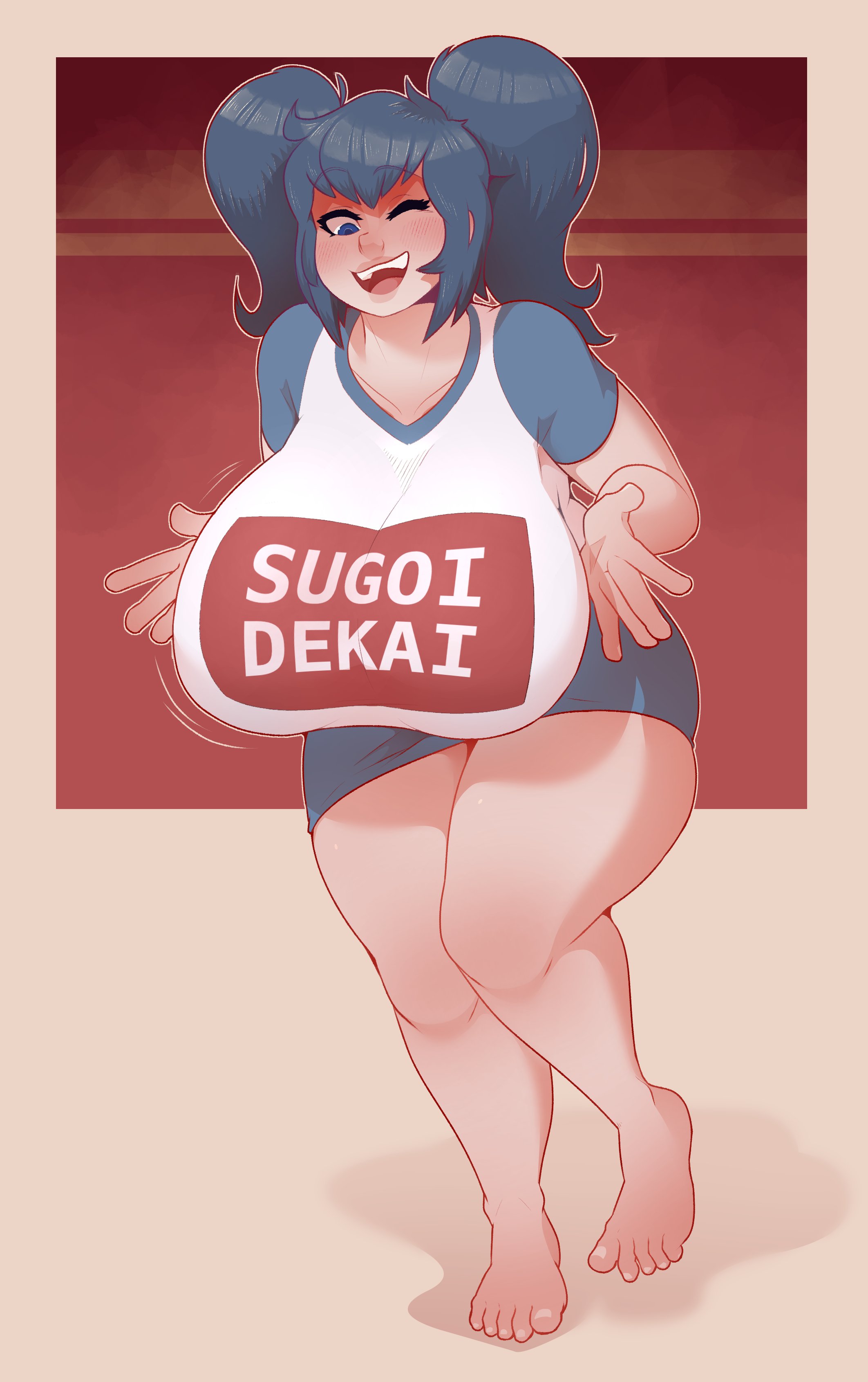 1girls, big breasts, breasts, cleavage, dabble, female, female only, huge breasts, large breasts, solo, thick thighs, wide hips