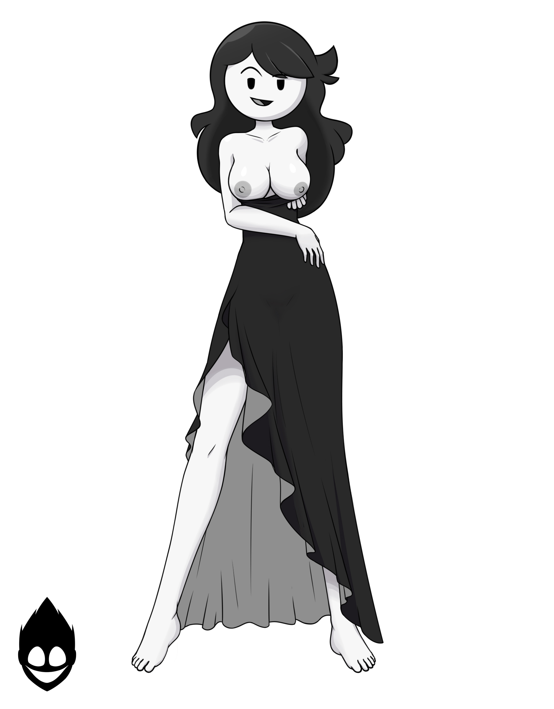 breasts, dress, dress down, female, female only, fenix31 (artist), jaiden animations, jaidens mom, tagme, undressing, youtube