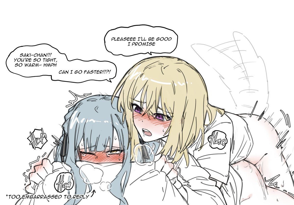 1futa, 1girls, ave mujica (bang dream!), blush, blushing, dickgirl, dominant female, female, female focus, female penetrated, fucked, fucked into submission, fucked senseless, fucked silly, futanari, long hair, misumi uika, no pants, penis in pussy, pillow, pillow hug, puppy, puppygirl, steam, steamy, steamy breath, submissive female, togawa sakiko, vaginal, vaginal penetration, vaginal sex