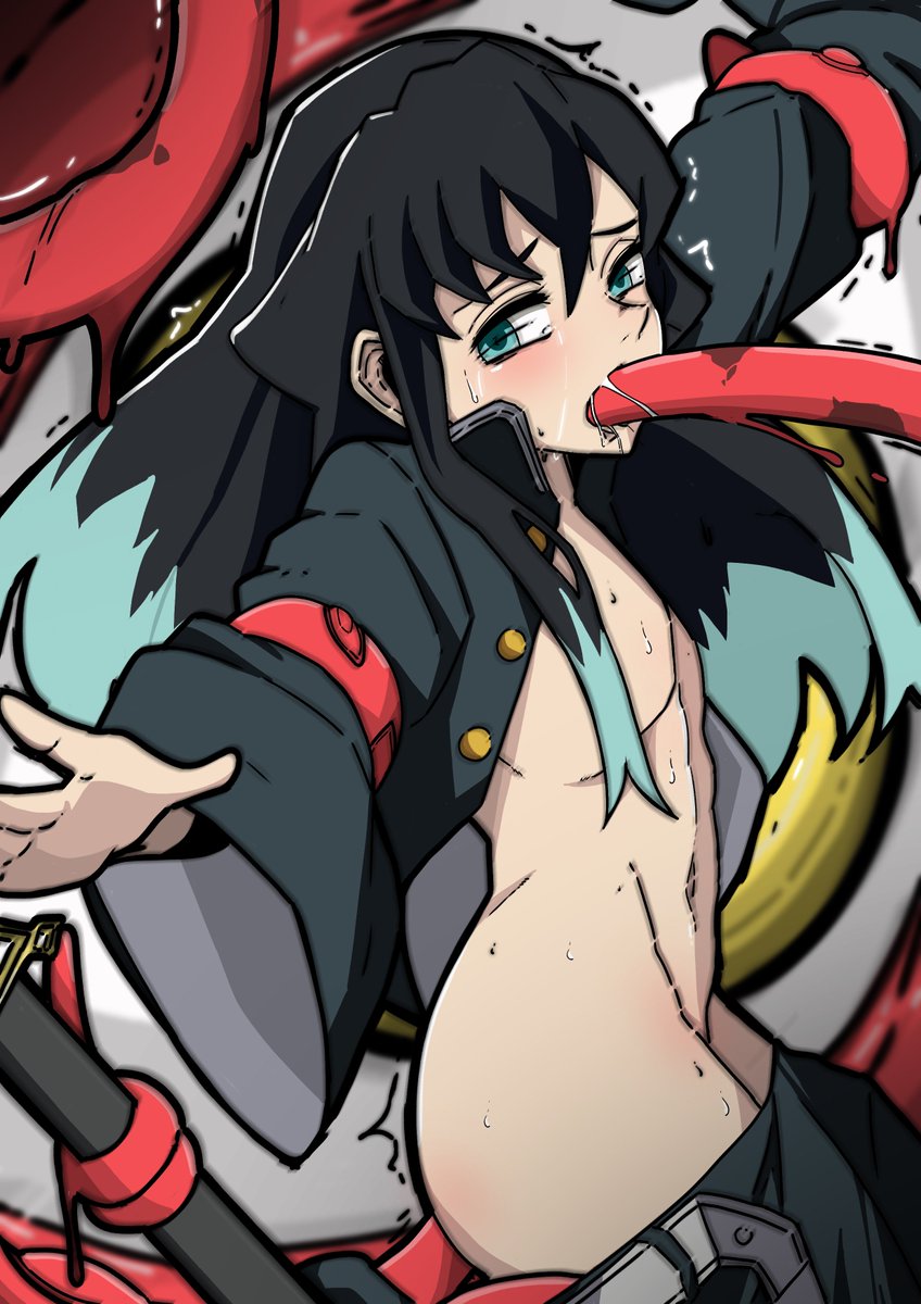 1boy, anal, ass, being undressed, black hair, blue eyes, blush, boy rape, clothing, demon slayer, double penetration, femboy, gay, girly, kimetsu no yaiba, legs together, long hair, male, male only, mark gavatino, muichiro tokitou, open mouth, oral, penetration, rape, reaching out, red tentacles, restrained, tears, tentacle, tentacle in anus, tentacle in mouth, tentacle on male, tentacle rape, two-tone hair, yaoi