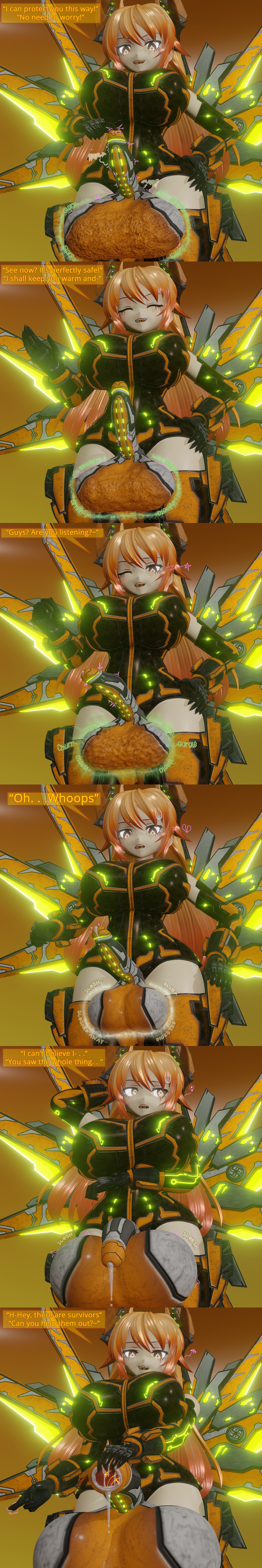 1futa, 3d, accidental digestion, balls expansion, bodysuit, cock vore, comic, cum, cum digestion, cum vore, embarrassed, erection, flaccid after cumming, fondler, futa only, futanari, gaping urethra, giantess, huge balls, huge breasts, huge cock, huge penis, leaking cum, mass vore, orange eyes, orange hair, oversized balls, pov, tagme, taiyo (fondler), urethra, urethral, vore, witness