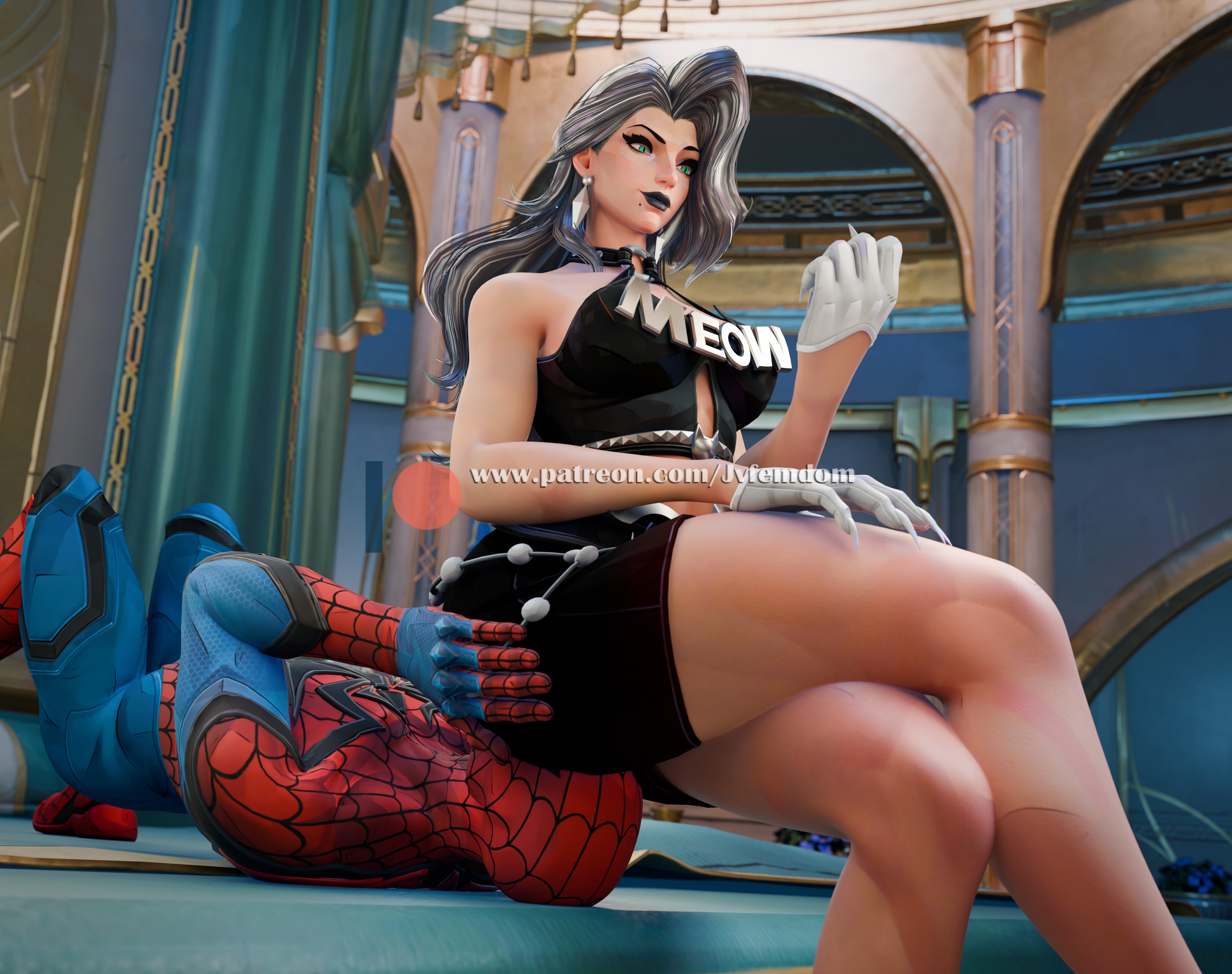 1boy, 1boy1girl, 1girl, 1girl1boy, 1girls, 2026, 3d, 3d (artwork), absurd res, arrogant, asian female, ass, ass bigger than head, ass up, baddie, beaten, big ass, bikini, black cat (marvel rivals), black cat (marvel), black cat (urban predator), blender, breasts, catfight, choking, clothed, clothed female, couple, couple (romantic), couples, defeated, dominant, dominant female, domination, dominatrix, duo, facesitting, felicia hardy, female, female domination, female/male, femdom, fully clothed, helpless, highres, huge ass, humiliated, humiliating, humiliation, jpeg, jvfemdom, large ass, leg choking, legs, light skin, light-skinned female, light-skinned male, long hair, looking pleasured, low-angle view, male, male on female, male/female, marvel, marvel comics, marvel rivals, mask, masked female, mixed wrestling, muscle mommy, muscles, muscular, muscular female, muscular thighs, netease games, non-nude, peter parker, pinned, pinned down, romantic, romantic couple, round ass, round butt, sadism, sadistic, sadistic female, self upload, sitting, sitting on another, sitting on face, sitting on person, skin tight, smile, smirk, smug, smug face, smug grin, spider-man, spider-man (marvel rivals), spider-man (series), straight, stretching, submission, submission hold, submissive, suffocation, superhero, superhero couple, superheroine, thick thighs, thigh choking, thor (series), utter domination, white hair