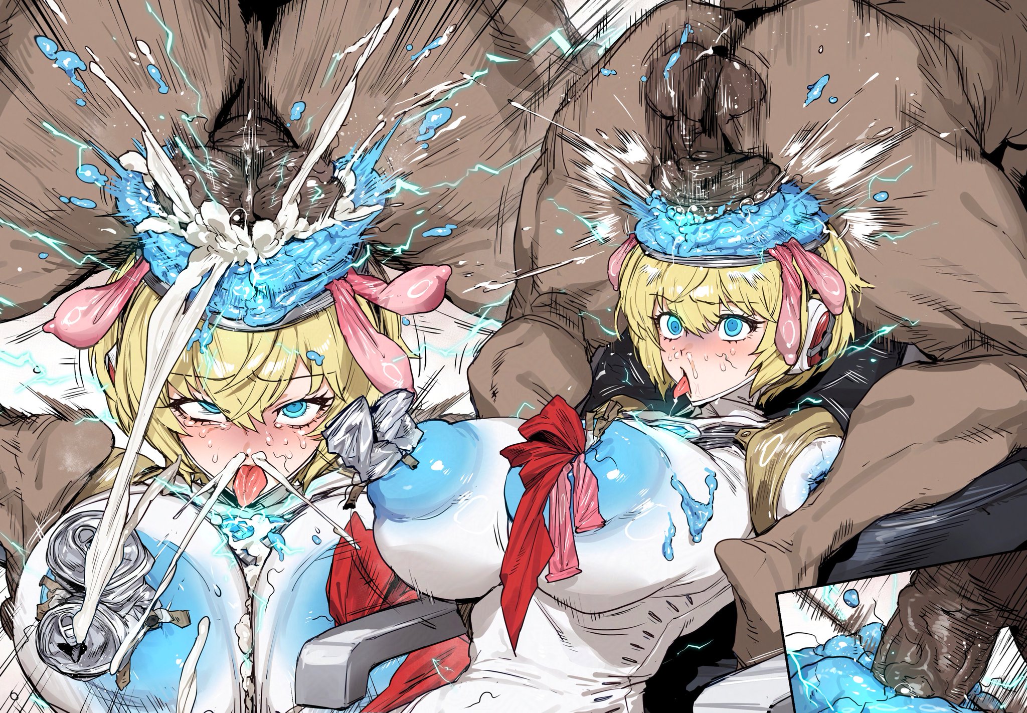ahe gao, ahegao, ahegao face, aigis (persona), android, android girl, big boobs, big breasts, big tits, blonde female, blonde hair, blonde-haired female, blue eyes, blue nipples, blush, blushing, boobs, brain fuck, brain penetration, breasts, cigarette, condoms, cum from nose, cum in brain, cumming, cumming while penetrating, dark skin, dark-skinned male, electricity, female, female focus, female penetrated, femsub, gore, guro, huge boobs, huge breasts, huge tits, large boobs, large breasts, large tits, male, male penetrating, male penetrating female, male/female, nipple insertion, persona, persona 3, robot, robot girl, ryona, snuff, thirty 8ght, tits, tongue, tongue out, trash, unseen male face, used condom, used condoms, vein, veins, veiny penis