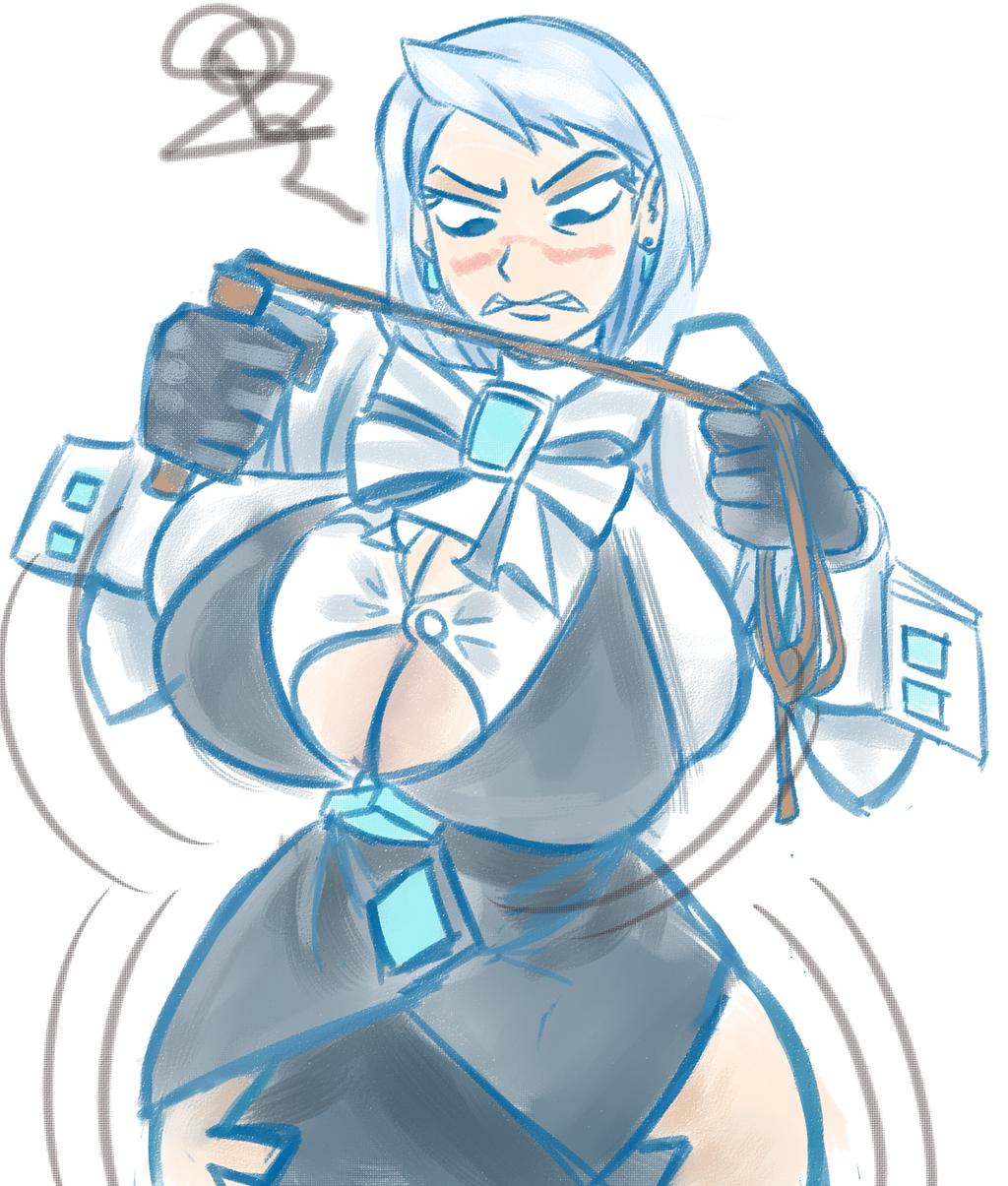 1girls, ass, ass expansion, big ass, big breasts, breast expansion, breast growth, breast growth (enlargement), breasts, capcom, clothing damage, embarrassed, female, female only, franziska von karma, gyakuten saiban, huge ass, huge breasts, karuma mei, large breasts, ripped clothing, ripped pants, solo, stunsetting, tagme, whip