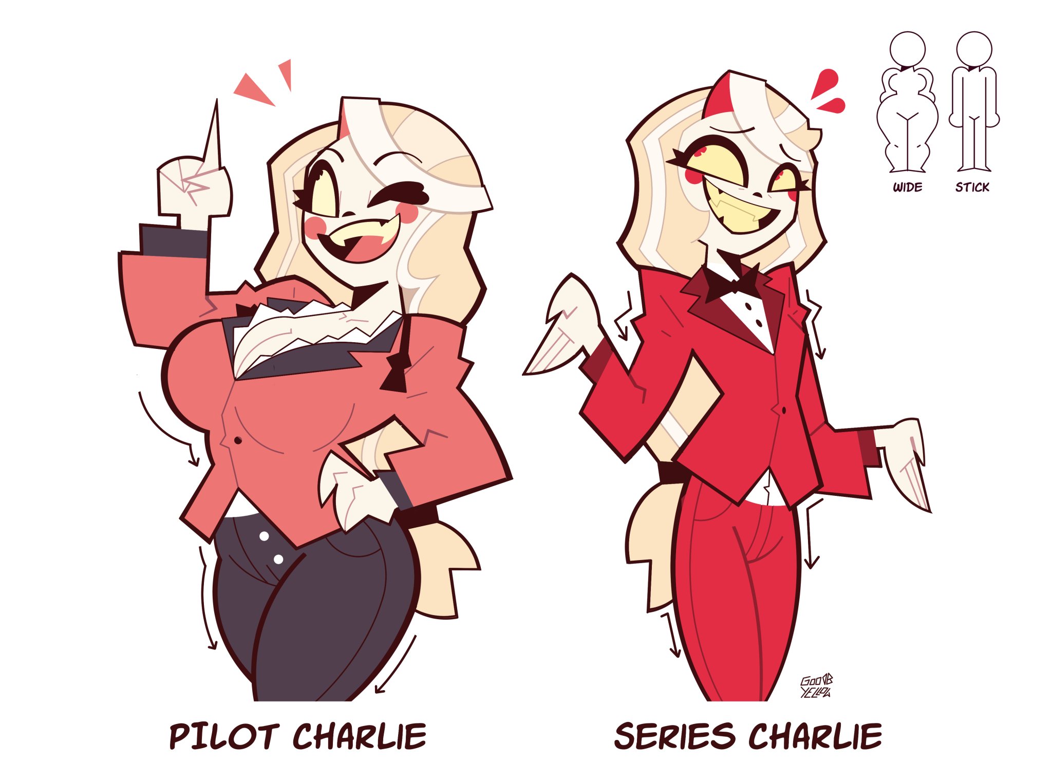 2girls, charlie morningstar (hazbin hotel), charlie morningstar (pilot), comparing, goodbyellow, hazbin hotel, hellavenderr, tagme, vivienne medrano, vivziepop