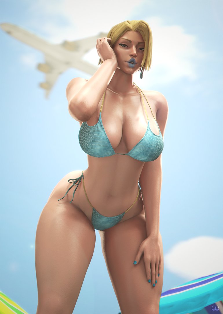 1girls, 3d, airplane, big breasts, bikini, blonde female, blonde hair, blue eyes, blue lipstick, blue nails, bob cut, breasts, busty, emma frost, emma frost (marvel rivals), female, female focus, female only, hourglass figure, looking at viewer, low-angle view, makeup, marvel, marvel comics, marvel rivals, navel, outdoors, outside, pose, posing, short hair, standing, tagme, viewed from below, voluptuous, white queen, wide hips, wildynsfw, x-men