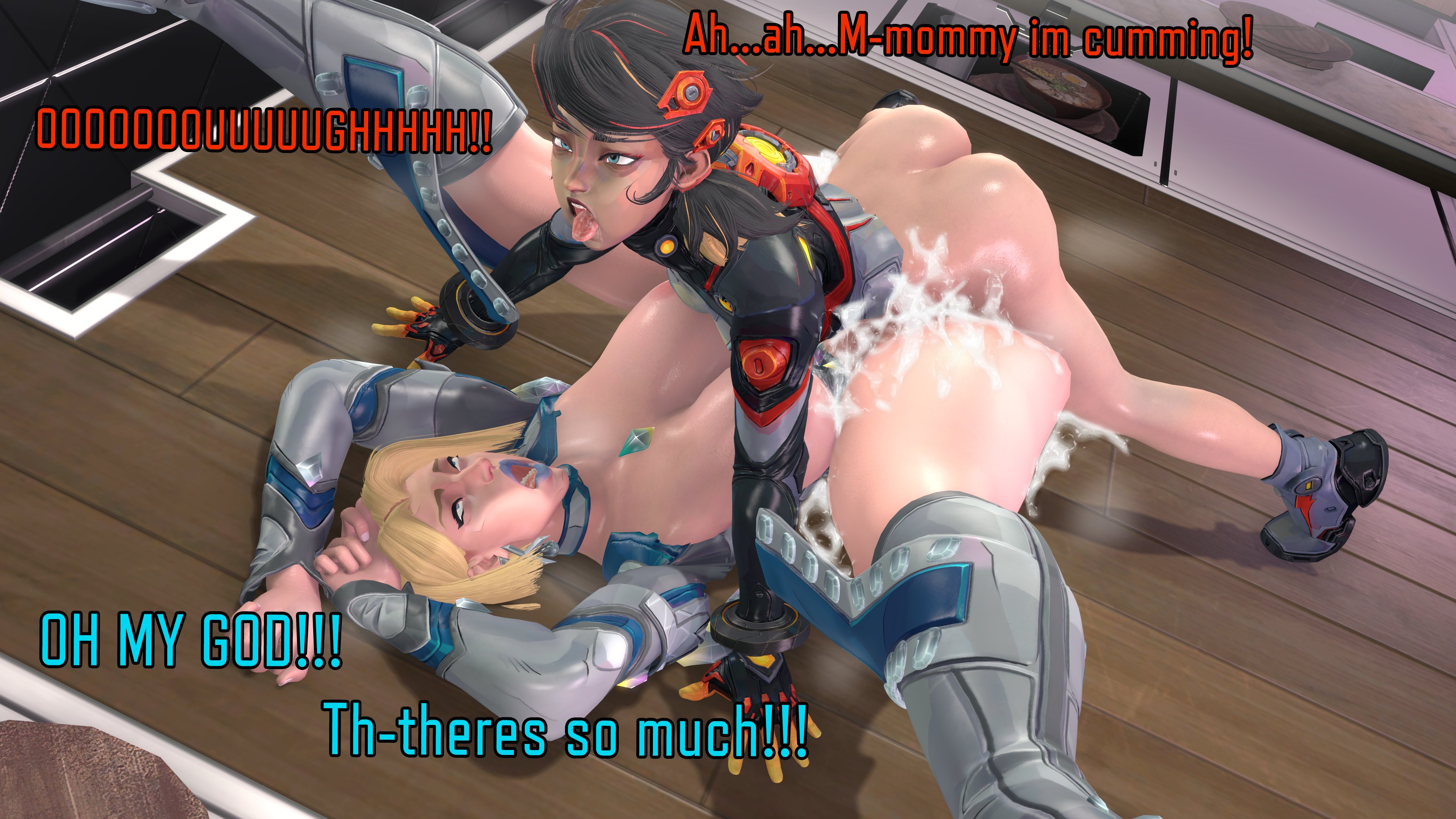 3d, ahe gao, cum explosion, emma frost, emma frost (marvel rivals), female, futa on female, futanari, intersex, light skin, light-skinned female, light-skinned futa, marvel, marvel comics, marvel rivals, mommy, mommy kink, peni parker, peni parker (marvel rivals), penis, penis parker (peni parker), sex, text, theboobedone, uncensored, x-men