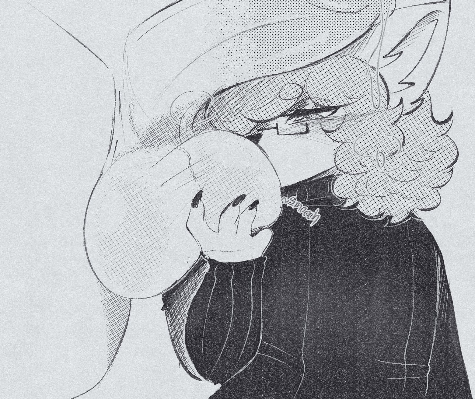 andy (shizumoh), anthro, balls, big penis, furry, male, penis, shizumoh, sniffing, tagme, trans, trans man, transmasc