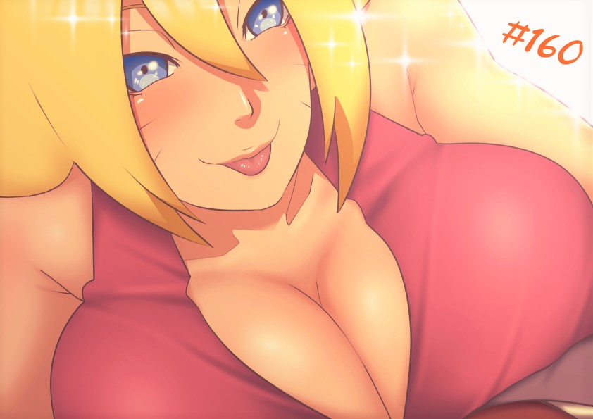 1girls bare_arms bare_shoulders bbw big_breasts blonde_hair blue_eyes blush boruko boruto:_naruto_next_generations breast_press busty canon_genderswap cleavage clothed clothing dress eeshin_(eishin5584) female female_only fully_clothed gender_transformation genderswap_(mtf) huge_breasts large_breasts light-skinned_female light_skin long_hair looking_at_viewer naruto naruto_(series) naughty_face rule_63 sleeveless sleeveless_shirt solo solo_female solo_focus tease teasing tongue tongue_out uzumaki_boruto voluptuous whisker_markings whiskers yellow_hair