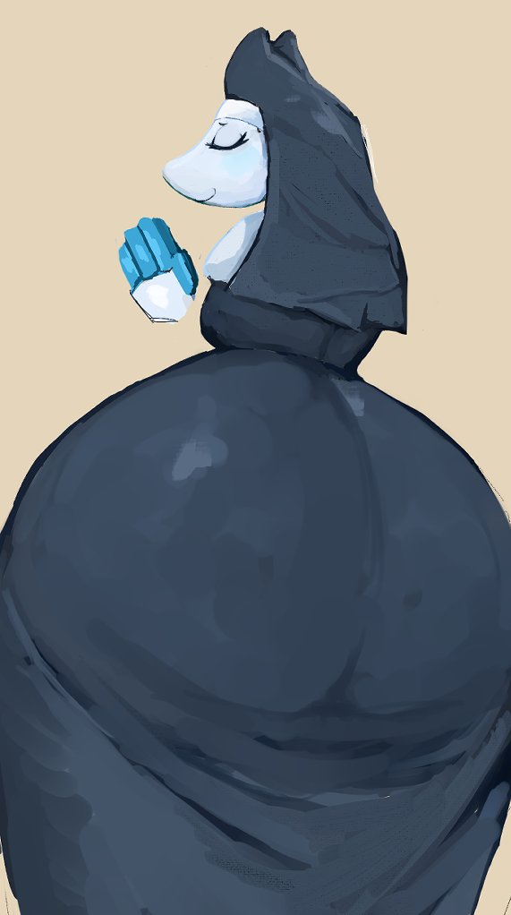 1girl, 1girls, anthro, anthro female, anthro only, breasts, cat ears, curvy, deltarune, deltarune chapter 5, fat ass, female, furry, furry female, furry only, holemann, huge ass, nun, nun outfit, tagme, tasque manager (deltarune), tasque manager (nun), thick thighs, tight clothing, voluptuous, voluptuous female
