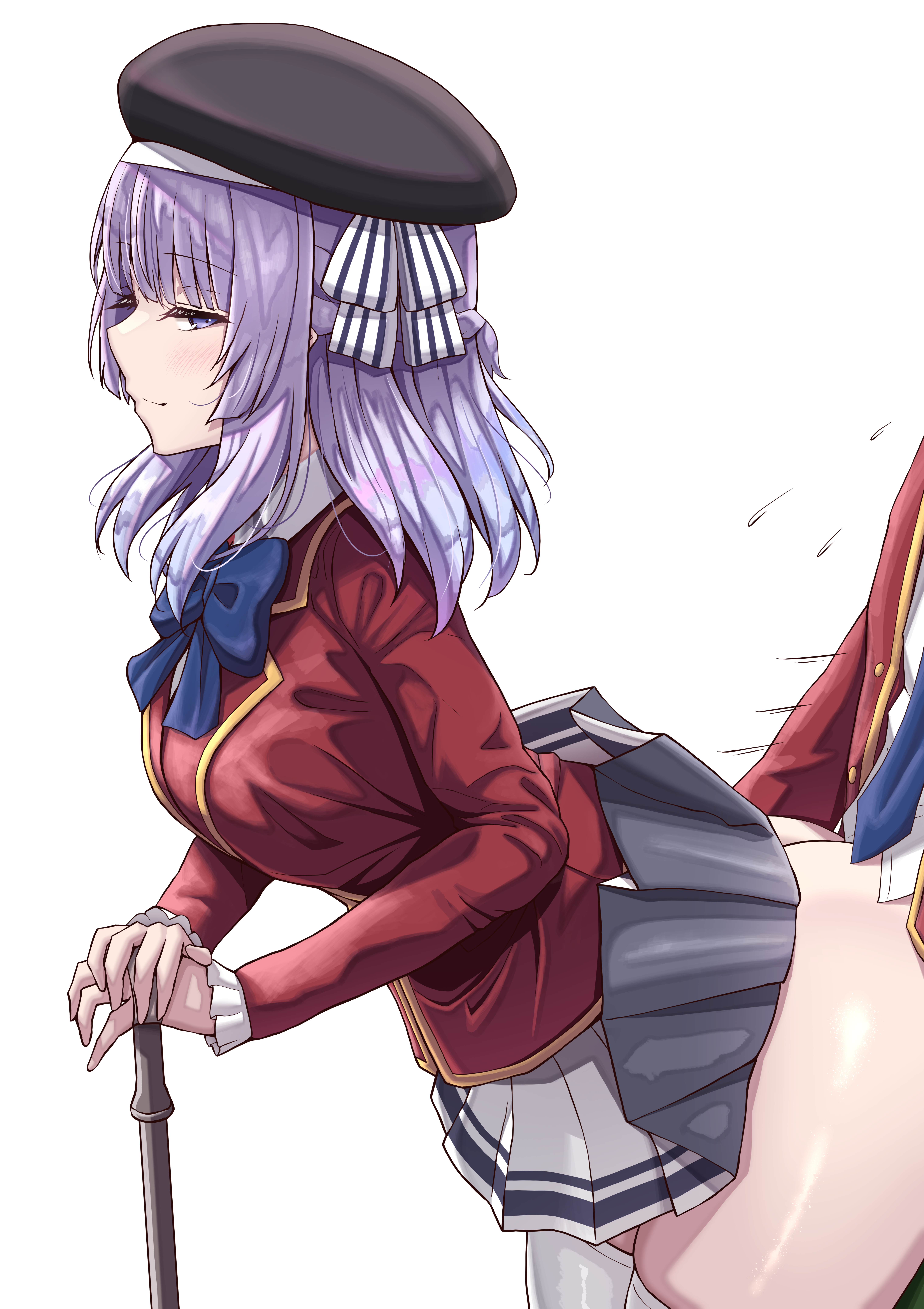 1boy, 1girls, ass, chin gero, classroom of the elite, clothed, clothed sex, female, from behind, penetration, sakayanagi arisu, sex, sex from behind, standing, standing sex, youkoso jitsuryoku shijou shugi no kyoushitsu e