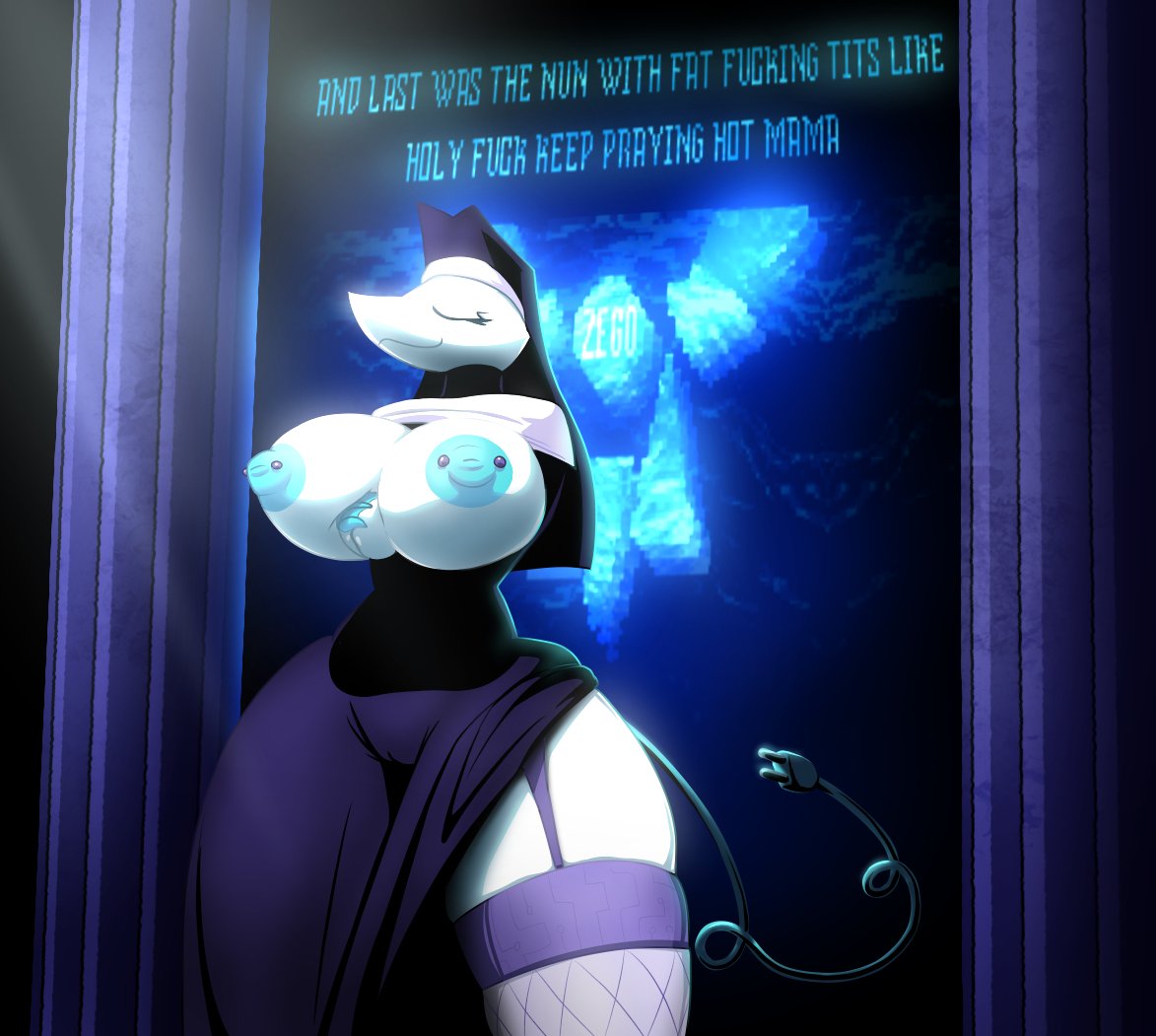 1girl 1girls big_breasts breasts cat_ears curvy deltarune deltarune_chapter_5 fakezego female furry huge_breasts nun nun_outfit tagme tasque_manager_(deltarune) tasque_manager_(nun) thick_thighs tight_clothing voluptuous voluptuous_female