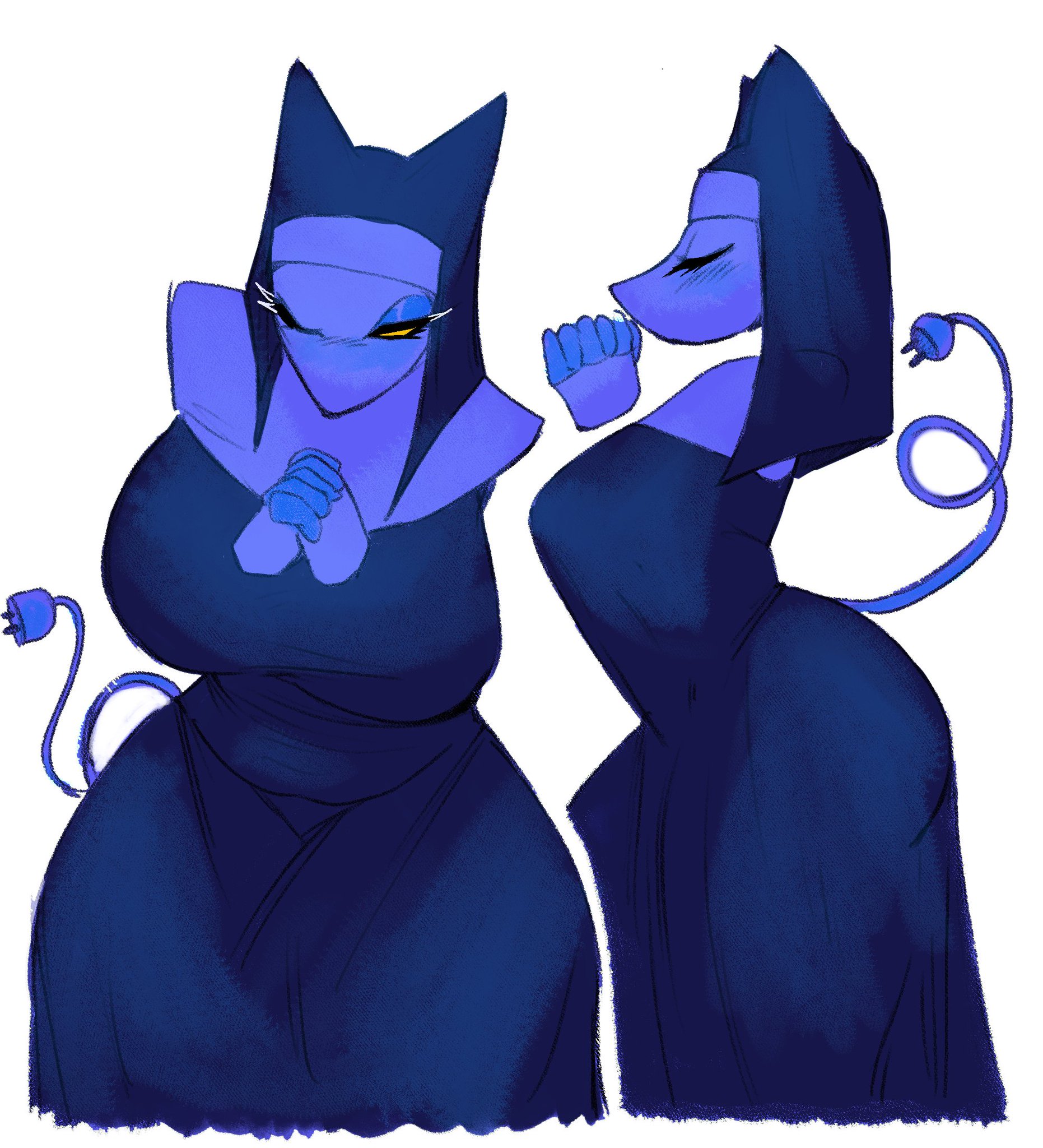 1girl, 1girls, artium mo, big ass, big breasts, breasts, cat ears, curvy, deltarune, deltarune chapter 5, female, furry, huge ass, huge breasts, nun, nun outfit, tagme, tasque manager (deltarune), tasque manager (nun), thick thighs, tight clothing, voluptuous, voluptuous female
