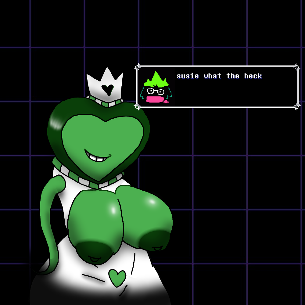 anthro breasts breasts_out clothed clothing darkner deltarune female hathy hathy_(deltarune) heart humanoid large_breasts male monster no_eyes ralsei smile tentacle