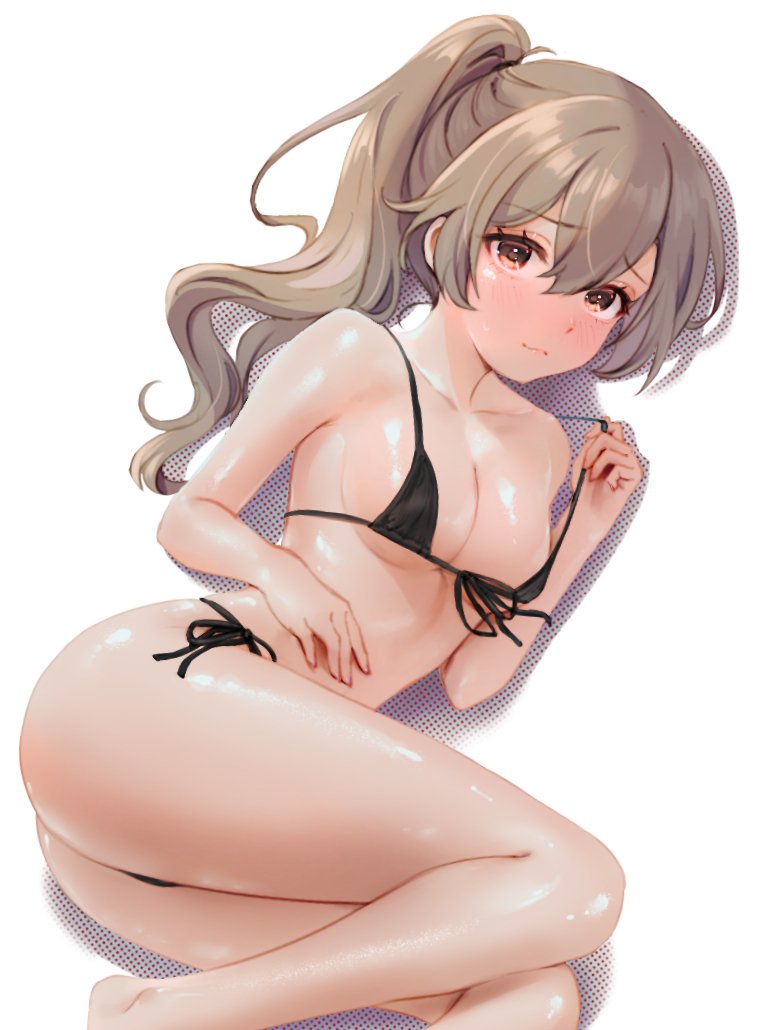 ass bikini blush breasts d4dj shiny shroomia yamate_kyouko