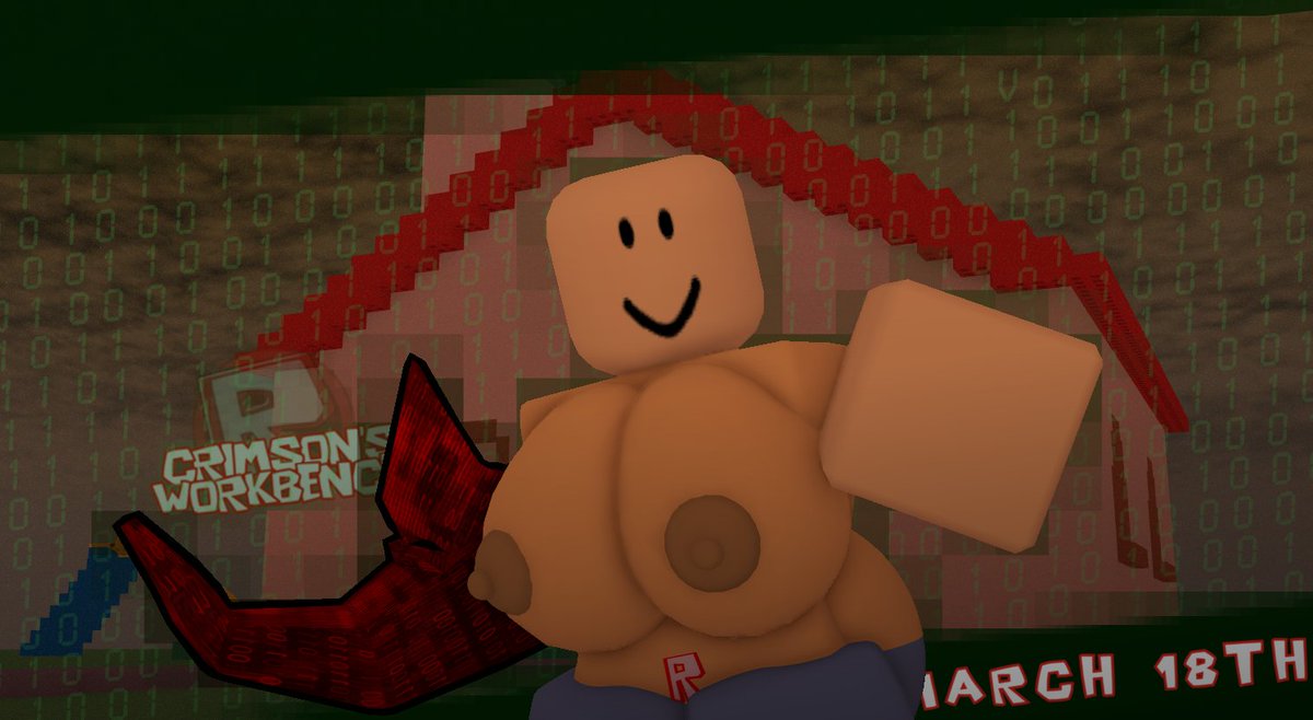 1girls 3d ass bald big_ass big_breasts binary_code breasts classic crimstuff john_doe_(roblox) nipples roblox robloxian rule_63 solo tagme