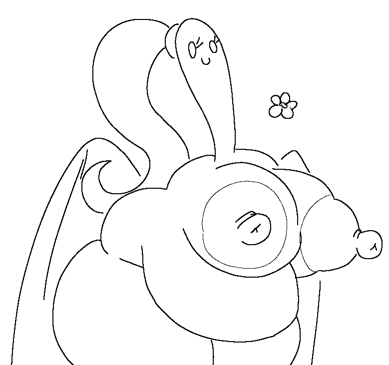 areolae armless big_areola black_and_white breasts female homestar_runner huge_breasts invisible_hands looking_at_viewer marzipan nipples raw_fish sketch solo thick_thighs