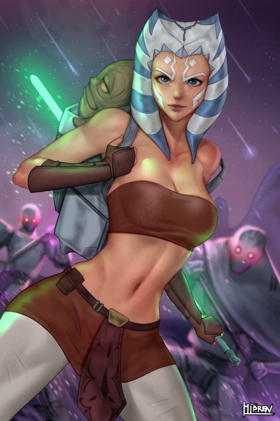 1boy 1girls 2d ahsoka_tano backpack backsack belly belt beltskirt blue_eyes breasts canonical_scene cape carrying carrying_another cleavage clone_wars clothed clothed_female clothing color crop_top desert droid eyes facial_markings fight fighting fingerless_gloves front_view fully_clothed gloves glowing glowing_eyes green_lightsaber hibren holding_object holding_sword hutt jedi jedi_padawan large_breasts leggings lightsaber lightsaber_hilt long_gloves looking_at_viewer magna_guard melee_weapon midriff miniskirt muscular navel night no_humans open_eyes orange_body orange_skin outdoors red_clothing robot rotta science_fiction short_skirt skirt slim_waist sowrd staff standing star_wars stockings sword tatooine teenager the_clone_wars:_season_one the_clone_wars_(movie) thick_thighs togruta tube_top tubetop vambraces weapon white_leggings white_legwear young