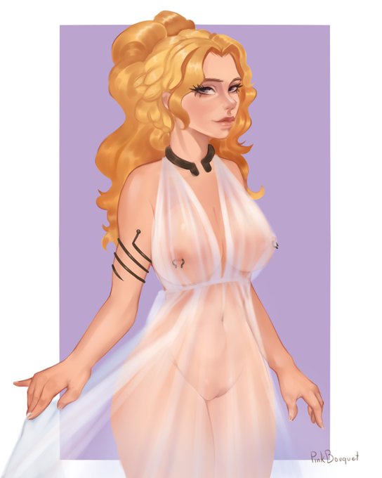 annabeth chase, blonde hair, fantasy, female, female only, percy jackson and the olympians, pinkbouquet, see-through, see-through clothing, see-through dress, transparent clothing
