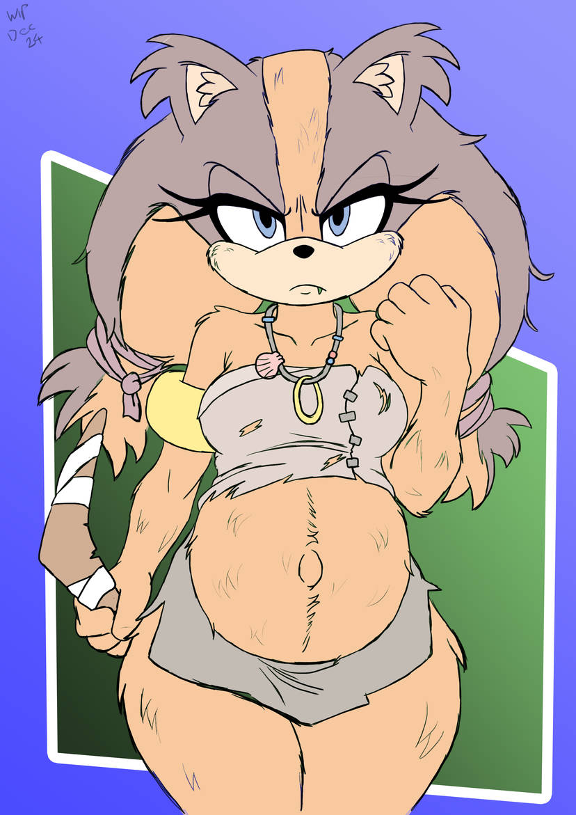 angry, arrowdark, female, orange fur, pregnant, pregnant anthro, pregnant belly, pregnant female, sega, sonic (series), sonic boom, sonic the hedgehog (series), sticks the badger