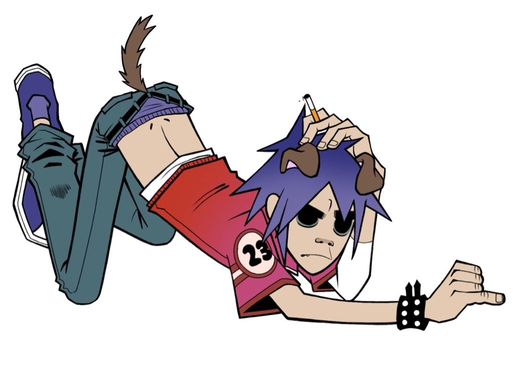 2000s, 2d (gorillaz), black eyes, blue hair, dog ears, dog tail, dork nokia, gorillaz, male, male only, no eyes, suggestive, twink