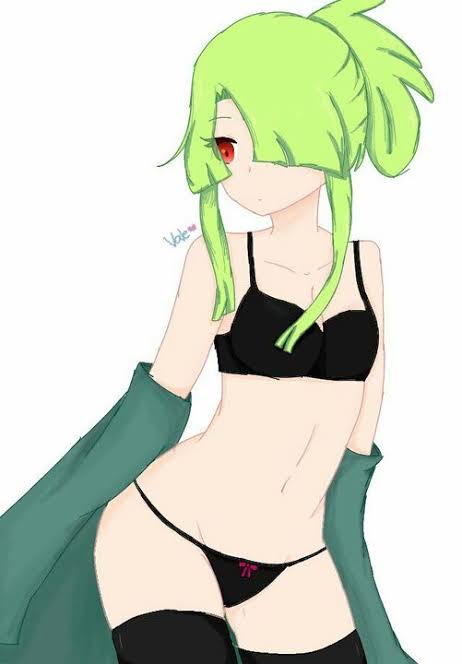 cami_(fnafhs) fnafhs fnafhs_z3ro green_hair red_eyes small_breasts sole_female