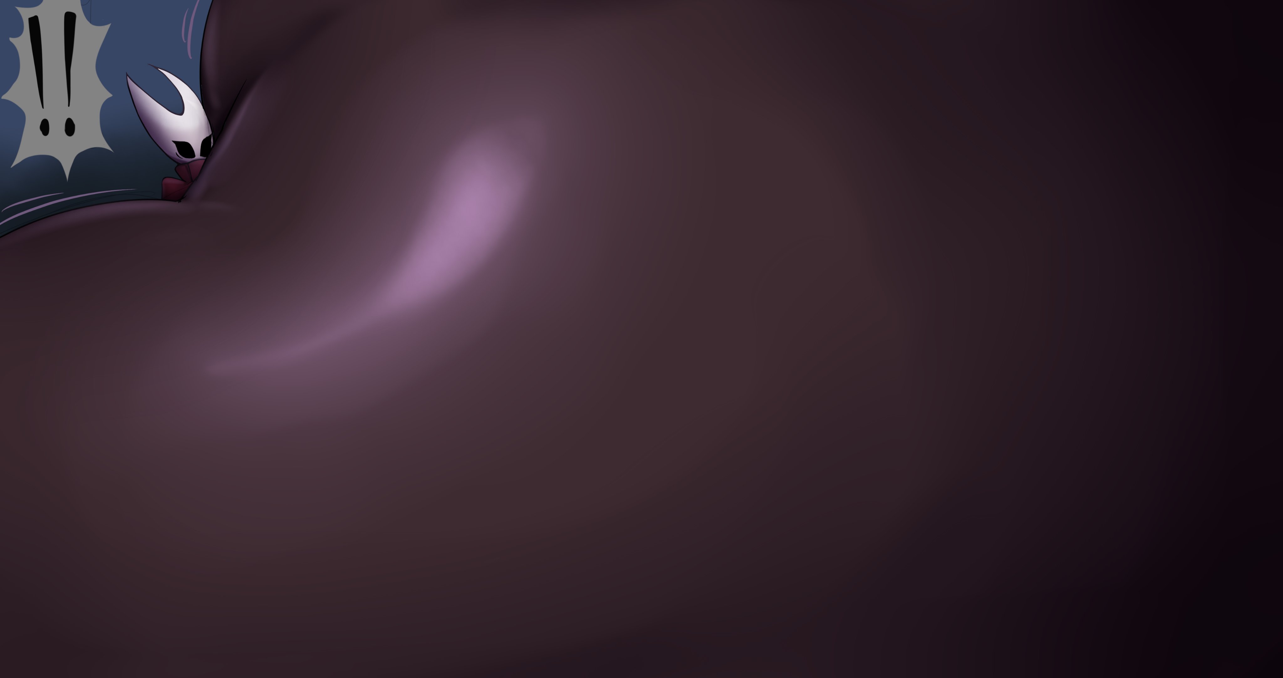 !!, breast expansion, breasts, breasts bigger than body, breasts bigger than head, expansion, female, hollow knight, hollow knight (franchise), hollow knight: silksong, hornet (hollow knight), hyper breasts, metachoke, shocked expression, shocked female, silksong