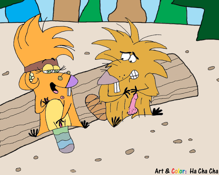 angry_beavers anthro beaver female furry ha_cha_cha male nickelodeon norbert rodent tagme treeflower