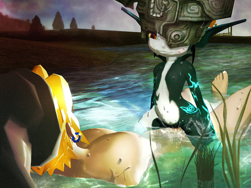 bcs imp_midna link link_(twilight_princess) midna nintendo straight_hair the_legend_of_zelda twilight_princess