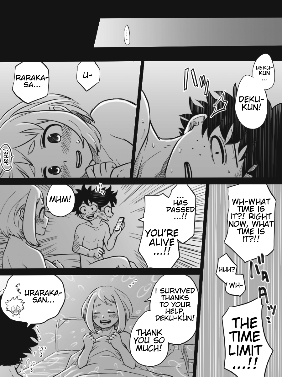 1boy 1girls black_and_white buthikireta comic english_text izuku_midoriya my_hero_academia ochako_uraraka sex tagme wholesome