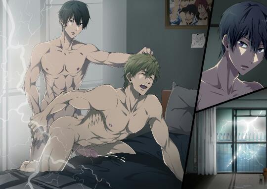 anal, free!, gay, male, male only, muscles, nanase haruka (free!), tachibana makoto, yaoi