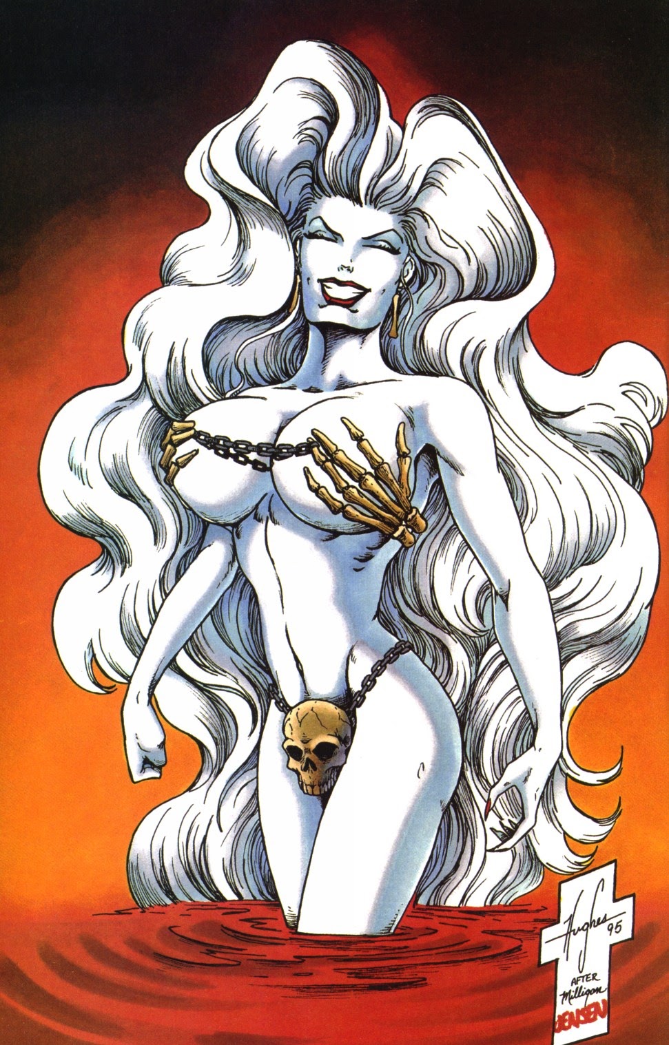 ass big_breasts big_butt breasts chaos_comics evil_face evil_laugh hand_bra handbra huge_ass huge_breasts jason_jensen lady_death steven_hughes