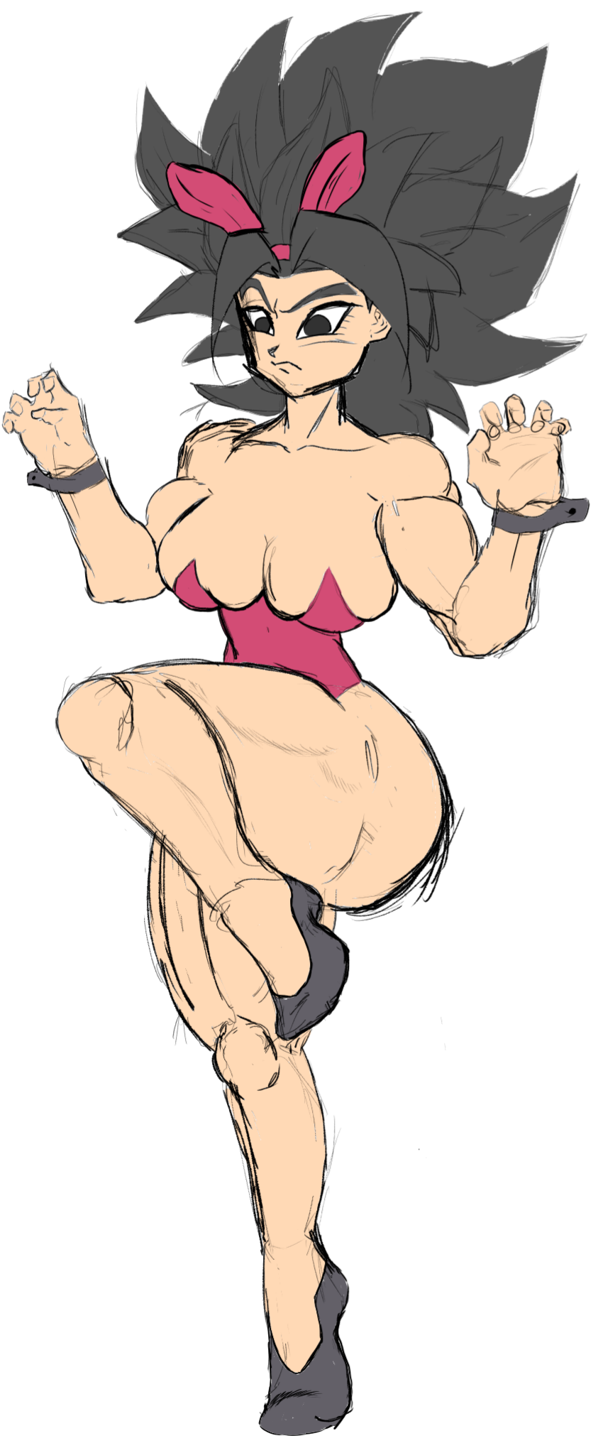 bunnysuit caulifla dragon_ball dragon_ball_super monkeypeen saiyan universe_6 universe_6/universe_7 universe_6_girls