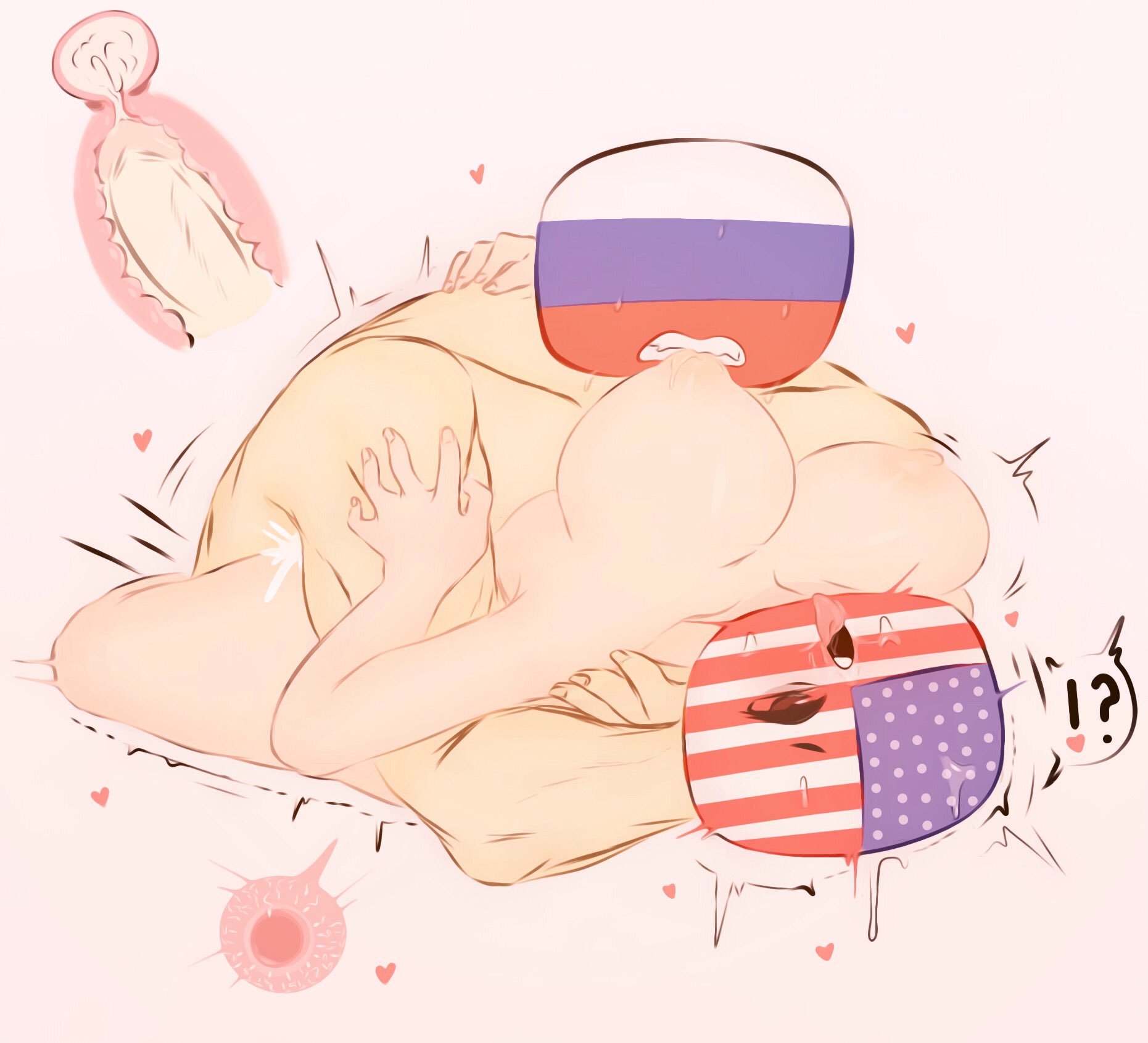 !, !?, ?, 1boy, 1girls, ahe gao, american flag, biting nipple, breasts, countryhumans, countryhumans girl, cum, cum in pussy, cum in uterus, cum inside, female, flawsy, impregnation, male, ovum, pussy, russia (countryhumans), sperm meets ovum, tagme, united states of america (countryhumans), x-ray
