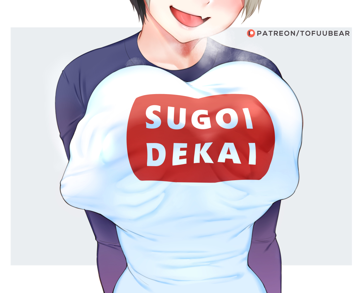 1girls, breast grab, breasts, cleavage, female, large breasts, nude, sakurai shinichi, tofuubear, uzaki hana, uzaki-chan wa asobitai!