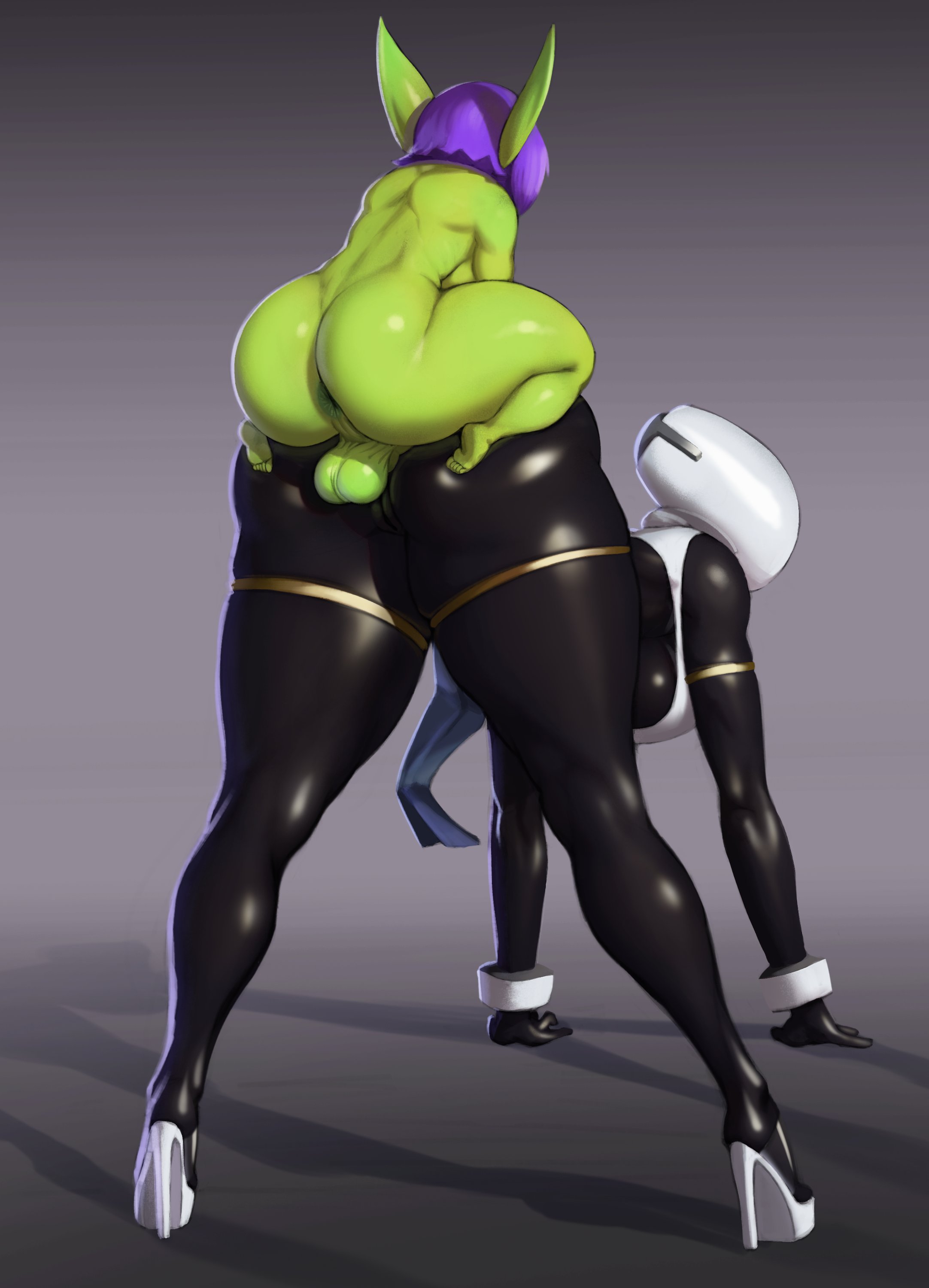 1futa, 1girls, artificer (risk of rain), ass, balls, big ass, big breasts, breasts, dickgirl, erection, female, futa on female, futanari, intersex, large breasts, larger female, mounted, mounting, penis, perching position, popogori, risk of rain, risk of rain 2, sex, shortstack, size difference, small dom big sub, smaller futa, testicles