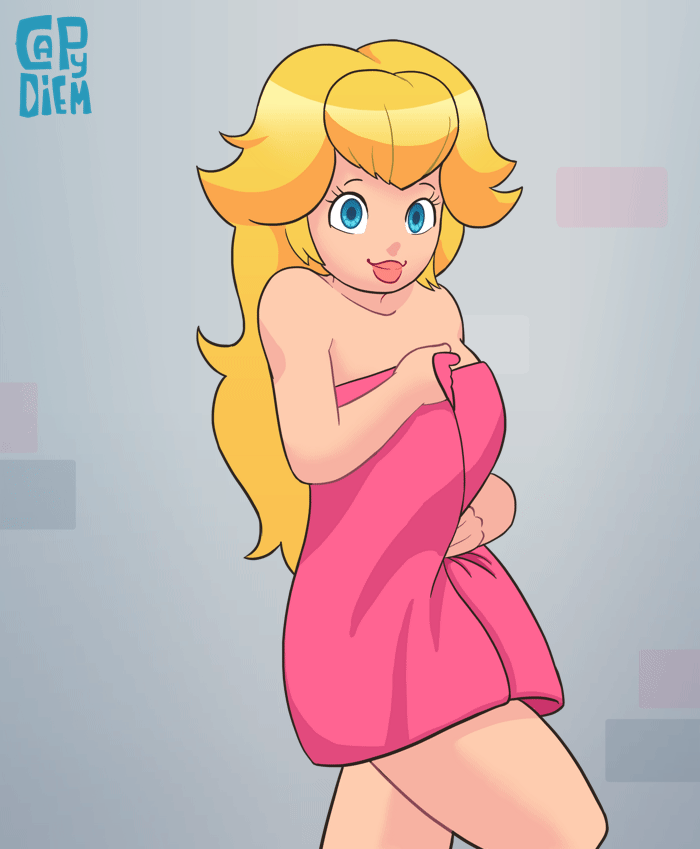 1girls animated blonde_hair blue_eyes breasts capy_diem exposed female female_only flashing indoors labia_minora long_hair looking_at_viewer loop mario_(series) navel nintendo nipples nude nude_female open_clothes presenting princess_peach pussy pussy_peek solo solo_female standing towel towel_removed