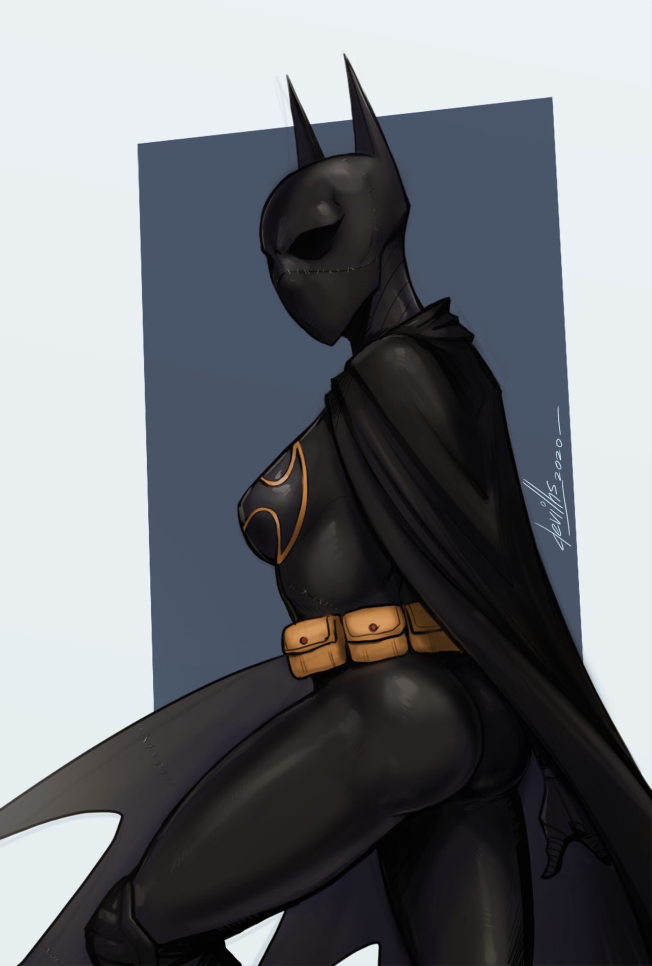 ass, batgirl, batgirl (cassandra cain), batman (series), big ass, big butt, breasts, cassandra cain, colored, dc, dc comics, devil hs, female, mask, masked