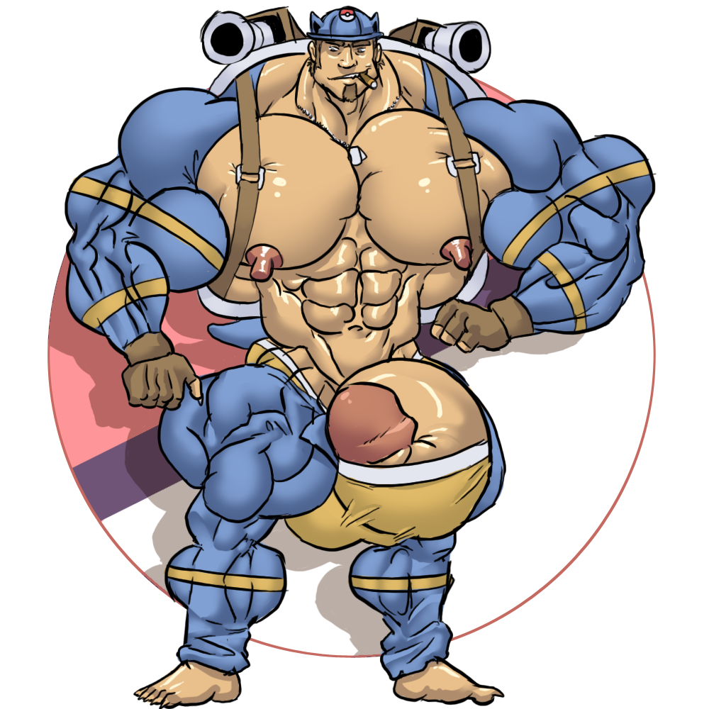 bara barely_clothed big_muscles blastoise bodybuilder huge_pecs huge_penis huge_thighs humanized male_only muk100 muscular_male nintendo pokemon tagme