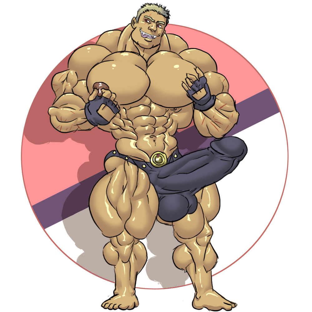 bara barely_clothed big_muscles bodybuilder huge_pecs huge_penis huge_thighs humanized machoke male_only muk100 muscular_male pokemon pokemon_(species) tagme