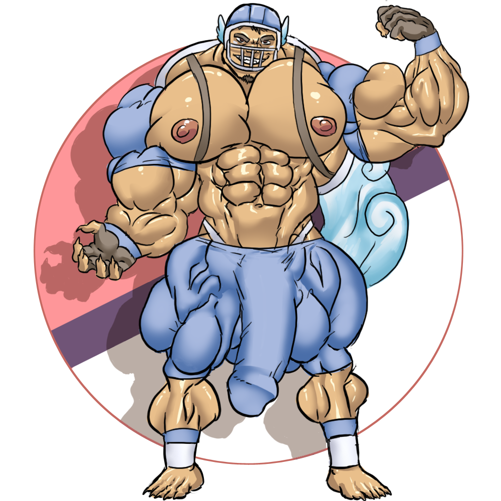 bara barely_clothed big_muscles bodybuilder huge_pecs huge_penis huge_thighs humanized male_only muk100 muscular_male nintendo pokemon tagme wartortle