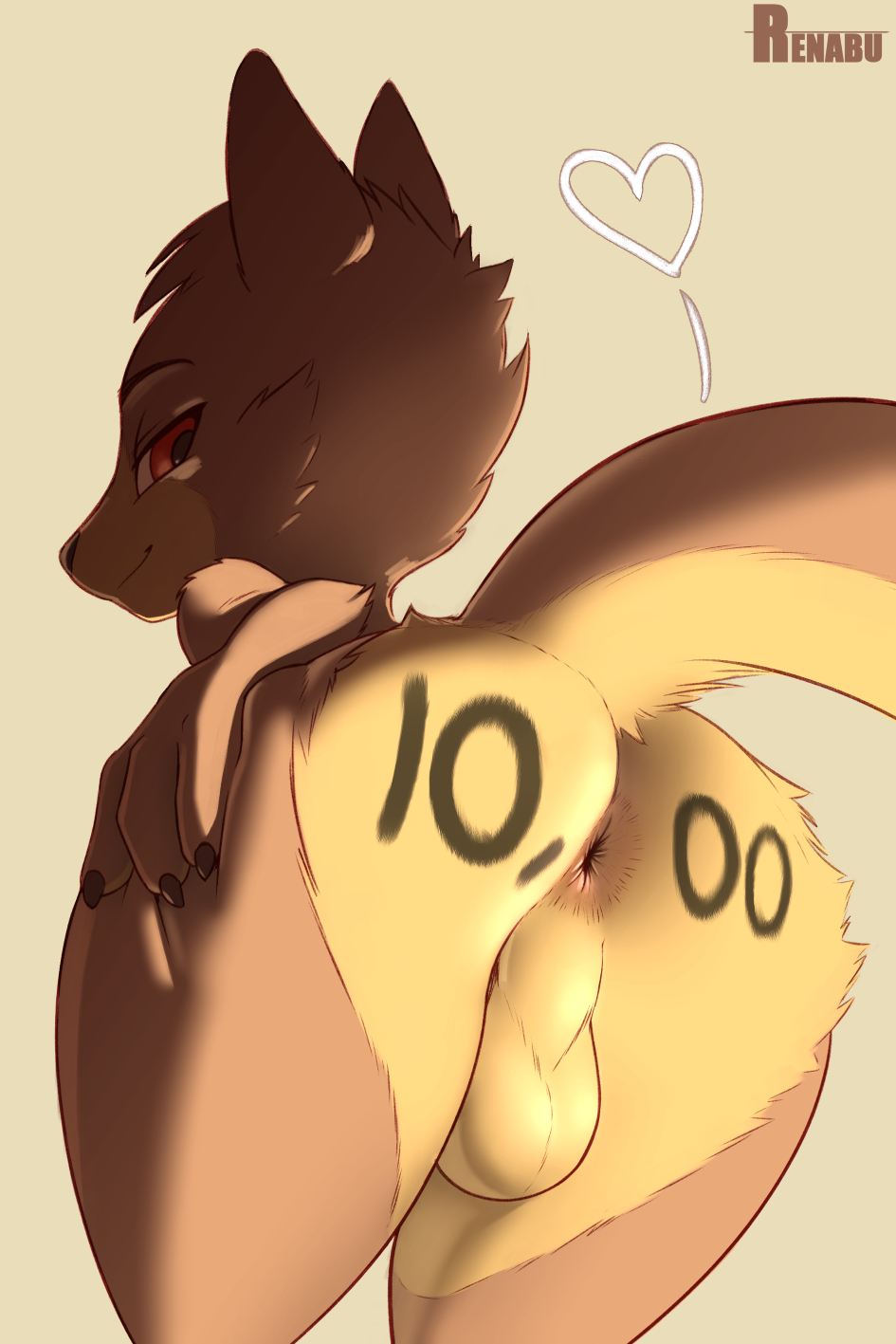 1boy 2020 4_fingers animal_ears anthro anthrofied anus ass backsack balls bent_over big_ass big_butt black_nose brown_eyes brown_fur bubble_ass bubble_butt butt canid canine canis claws completely_nude copper_(character) dat_ass eyebrows eyelashes fat_ass fat_butt femboy furaffinity genitals girly hand_on_own_thigh hand_on_thigh hi_res huge_ass huge_butt looking_at_viewer looking_back male male_only mammal milestone_celebration multicolored_fur multicolored_tail nude original_character plump_ass presenting presenting_anus presenting_ass presenting_balls presenting_butt presenting_hindquarters raised_tail renabu round_ass round_butt shortstack shortstack_femboy sissy solo tail tan_fur testicles thick_thighs trap twitter two_tone_fur two_tone_tail wide_hips