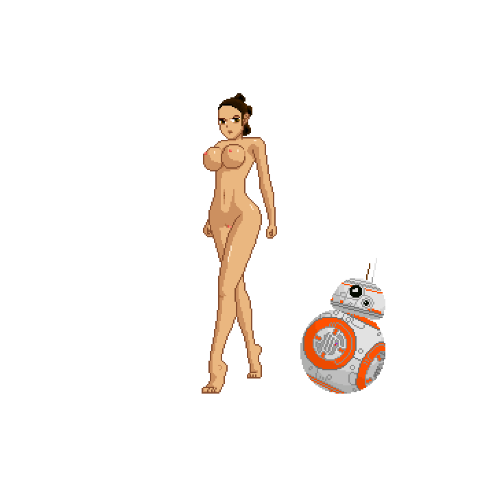 bb-8 female female_focus infinityyul pixel_art rey star_wars the_force_awakens transparent_background