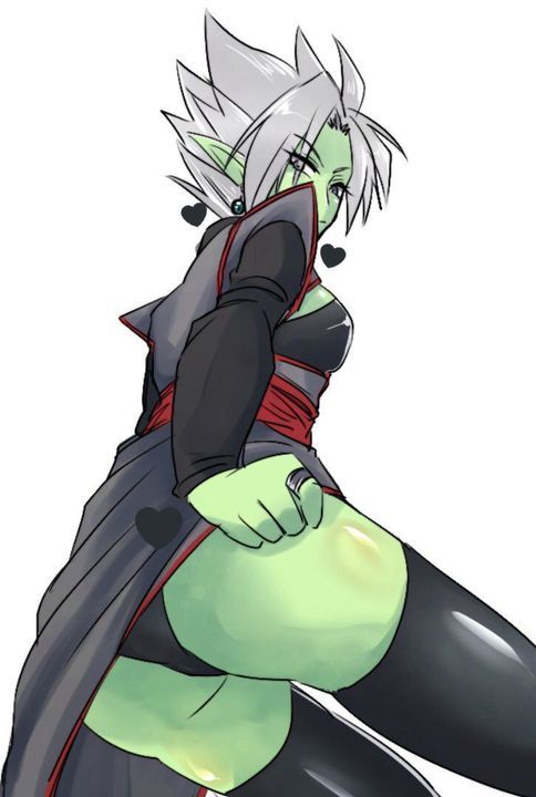 1girls ass bare_ass bodysuit breasts busty cleavage clothed clothing core_person deity dragon_ball dragon_ball_super earrings female female_zamasu fused_zamasu goddess green_skin hair hand_on_ass heart looking_at_viewer looking_back pointy_ears potara_earrings potara_fusion ring rule_63 shiny_skin skirt_lift solo spiky_hair thick_thighs thighhighs thighs time_ring voluptuous white_hair zamasu